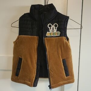 Disney Mickey Mouse Black Quilted Vest